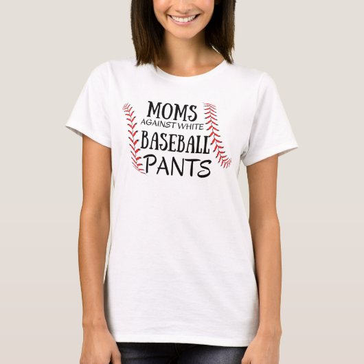 Mamas gegen weiße Baseballpflanzen T-Shirt (Vorderseite)