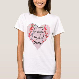 Mamas gegen weiße Baseballpflanzen T-Shirt
