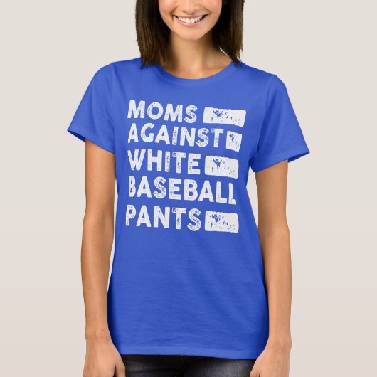 Mamas gegen weiße Baseballpflanzen T-Shirt (Vorderseite)