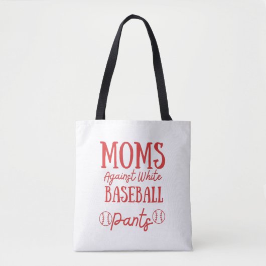 Mamas gegen weiße Baseballpflanzen Tasche (Vorderseite)
