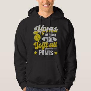 Mamas gegen weiße Softball-Hosen Zitat für ein Sof Hoodie