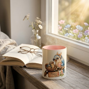 Mamas gemütliches Nest – Morgen-Tasse mit süßer Vo Tasse