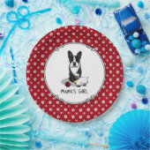 Mama's Girl #2 Boston Terrier Dog (schwarz) Niedli Pappteller (Party)