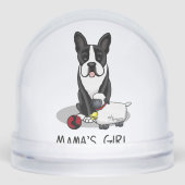 Mama's Girl #2 Boston Terrier (schwarz) - Niedlich Schneekugeln (Vorderseite)
