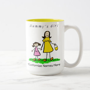 Mama's Girl - Brünette Mutter & Tochter Tasse