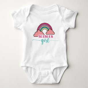 Mama's Girl Niedlich Baby Girl Rainbow Typografie Baby Strampler