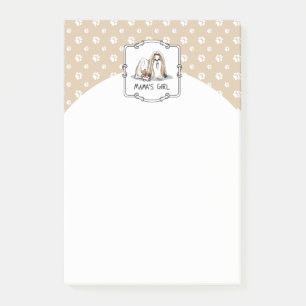 Mamas Girl Shih Tzu (bräunlich weiß) Mama des Hund Post-it Klebezettel