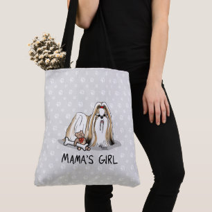 Mamas Girl Shih Tzu (bräunlich weiß) Mama des Hund Tasche