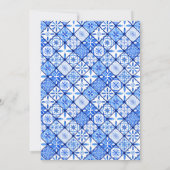 Mama's Haupt Squeeze Blue Tile Lemon Baby Dusche Einladung (Rückseite)