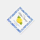 Mama's Haupt Squeeze Blue Tile Lemon Baby Dusche Serviette (Ecke)