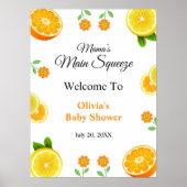 Mama's Haupt Squeeze Lemon Baby Dusche Willkommen Poster (Vorne)