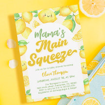 Mama's Haupt Squeeze Lemon Baby Shower Einladung