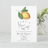 Mama's Haupt-Squeeze Lemon Babydusche Einladung (Stehend Vorderseite)
