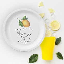 Mama's Haupt-Squeeze Lemon Babydusche Pappteller