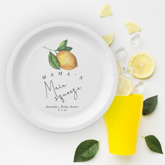 Mama's Haupt-Squeeze Lemon Babydusche Pappteller
