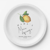 Mama's Haupt-Squeeze Lemon Babydusche Pappteller (Vorderseite)