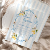 Mama's Haupt Squeeze Lemon Blue Bows Baby Shower Einladung