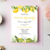 Mama's Haupt-Squeeze Lemon Floral Baby Dusche Einladung