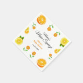 Mama's Haupt-Squeeze Orange Citrus Baby Dusche Serviette (Ecke)