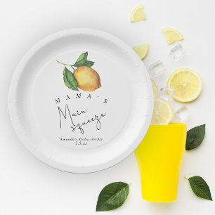 Mamas Hauptliebling Lemon-Baby-Party Pappteller