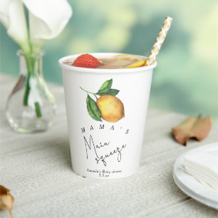 Mamas Hauptliebling Lemon Baby Shower Pappbecher