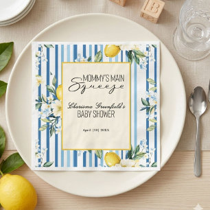 Mamas Hauptliebling Lemon Blue Boy Baby Shower Serviette