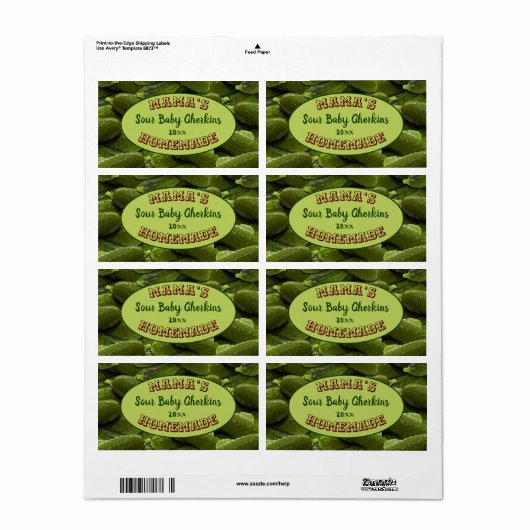 Mama's hausgemachte Pickles Canning Sticker Label (Vorne)