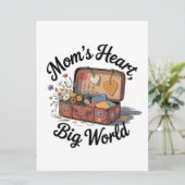 Mamas Herz, große Welt Einladung (Stehend Vorderseite)