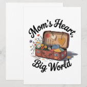 Mamas Herz, große Welt Einladung (Vorne/Hinten)
