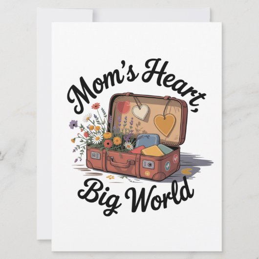 Mamas Herz, große Welt Einladung (Vorderseite)