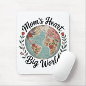 Mamas Herz, große Welt Mousepad (Mit Mouse)