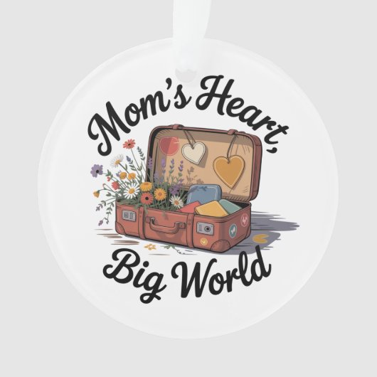 Mamas Herz, große Welt Ornament (Vorderseite)