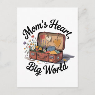 Mamas Herz, große Welt Postkarte