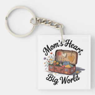 Mamas Herz, große Welt Schlüsselanhänger