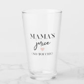 Mama's Juice Funny Zitat | Bestes Mama-Geschenk Glas (Vorderseite)