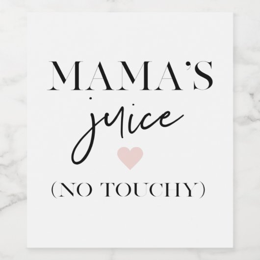 Mama's Juice Funny Zitat | Bestes Mama-Geschenk Weinetikett (Einzelnes Label)