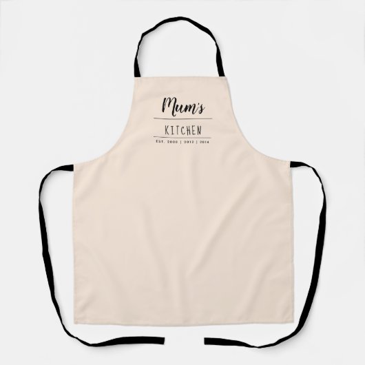 Mama's Kitchen Simple Elegant Typografy Schürze (Vorderseite)