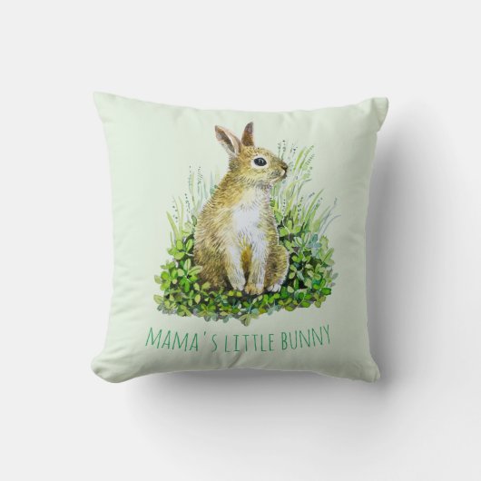 Mama's kleiner Hase Kissen (Vorderseite)