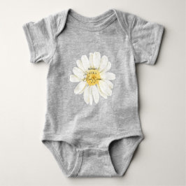 Mamas kleines Blümelein Süße Daisy Grey Baby Strampler
