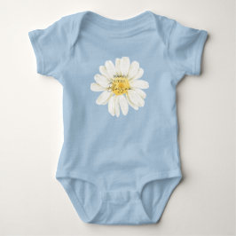 Mamas kleines Blümelein Süße Gänseblume Blau Baby Strampler