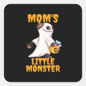Mama's Kleines Boo Monster Funny Graphic Quadratischer Aufkleber (Vorderseite)