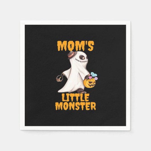 Mama's Kleines Boo Monster Funny Graphic Serviette (Vorderseite)