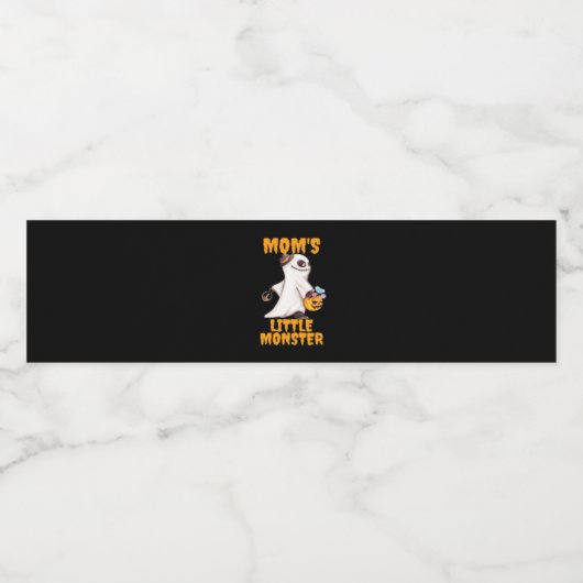 Mama's Kleines Boo Monster Funny Graphic Wasserflaschenetikett (Einzelnes Label)