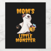 Mama's Kleines Boo Monster Funny Graphic Weinetikett (Einzelnes Label)