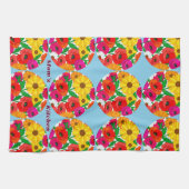 Mamas Küche Retro-Blumen Dopamin-Dekor Geschirrtuch (Horizontal)