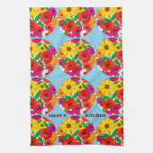 Mamas Küche Retro-Blumen Dopamin-Dekor Geschirrtuch (Vertikal)