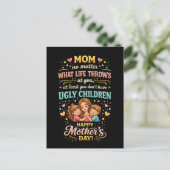 Mamas lachende Liebe Postkarte (Stehend Vorderseite)