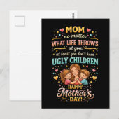 Mamas lachende Liebe Postkarte (Vorne/Hinten)
