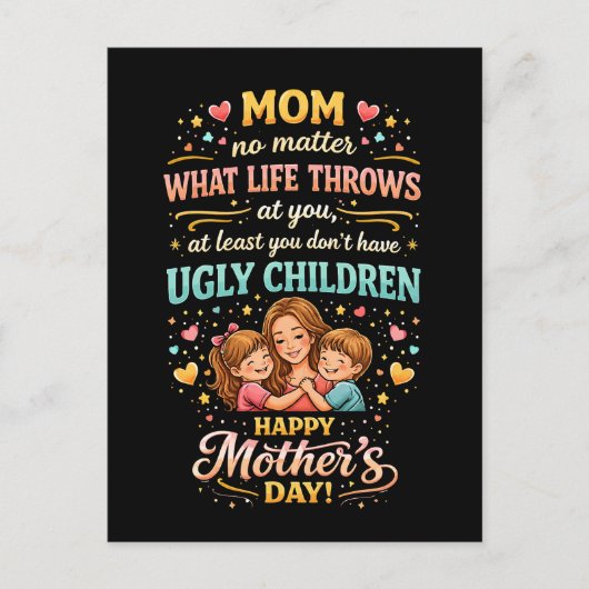 Mamas lachende Liebe Postkarte (Vorderseite)