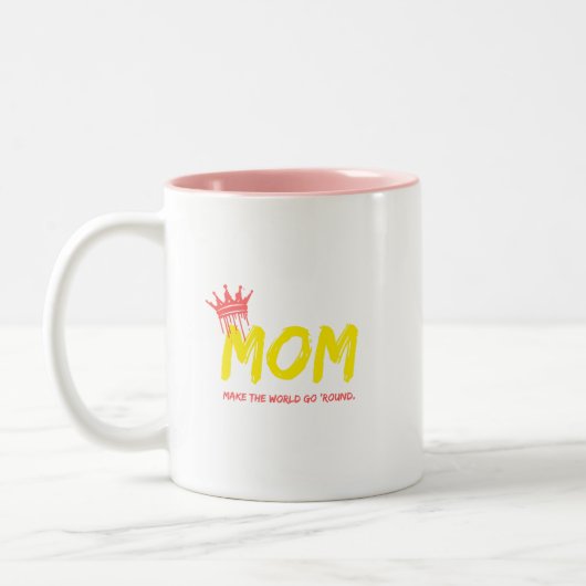 Mamas lassen die Welt umgehen. Zweifarbige Tasse (Links)